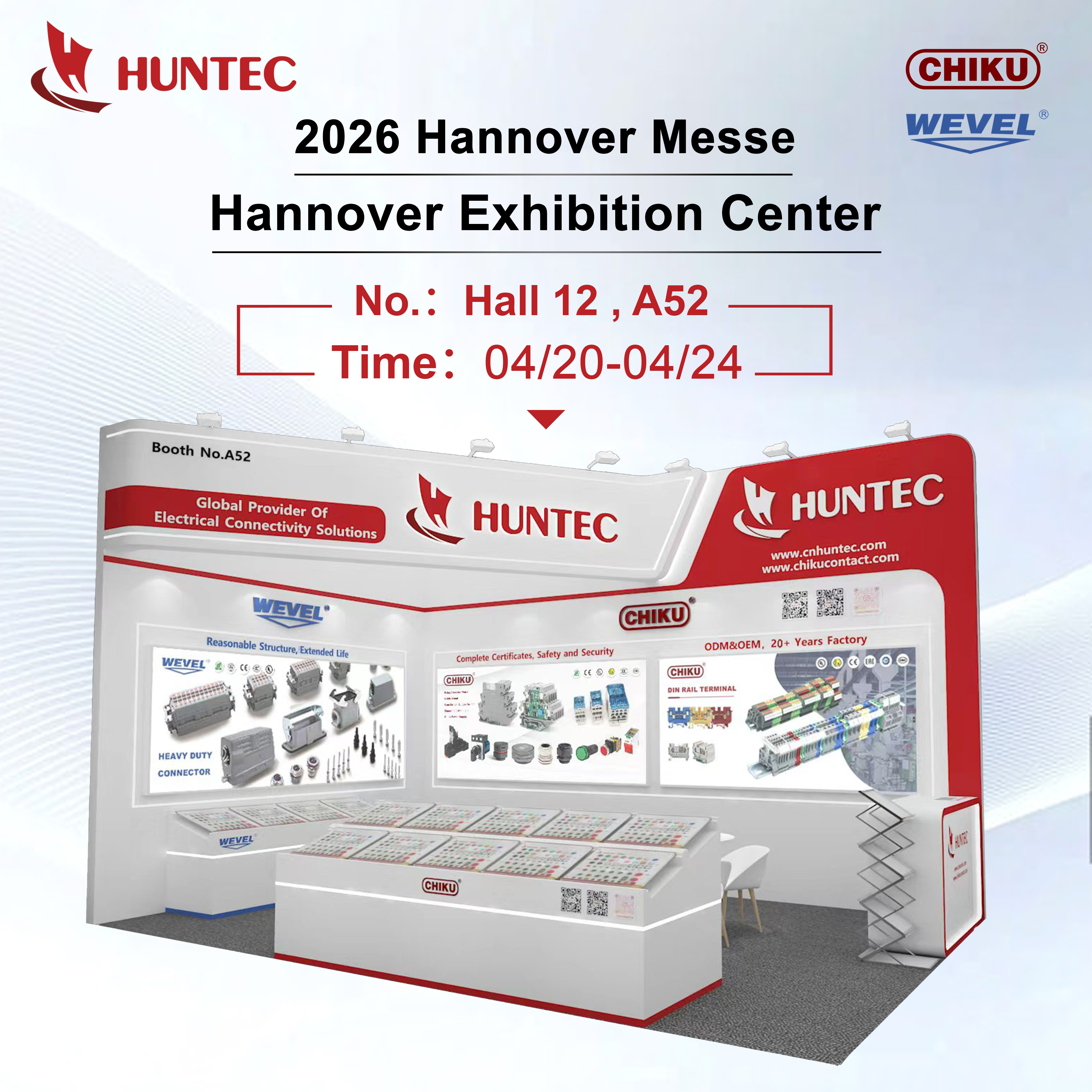 HUNTEC hinterl&auml;sst einen starken Eindruck auf der Hannover Messe 2026