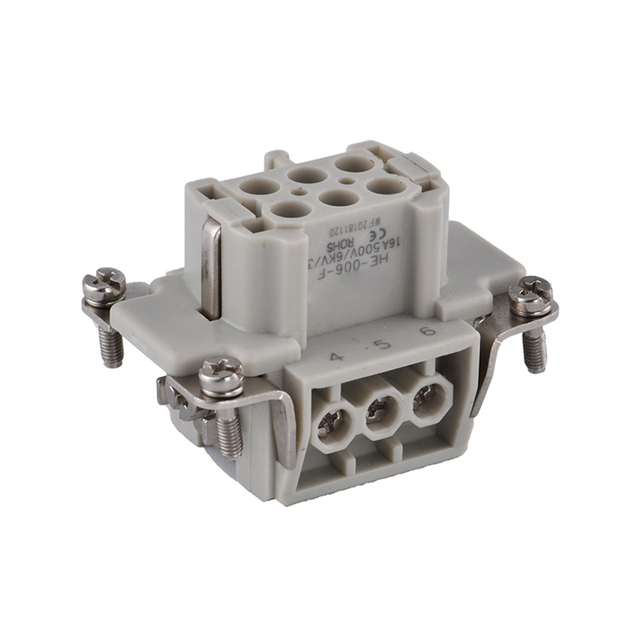 HE006 Reliable Heavy Duty Connector Rectangular Connector Insert for High-Stress Environments