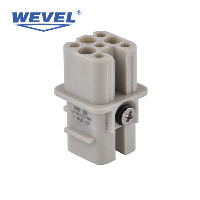 IP65 Rated Male/Female Insert for Heavy Duty Rectangular Power Connectors