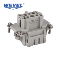 IP65 Heavy Duty Industrial Rectangular Power Connector Male Female Socket