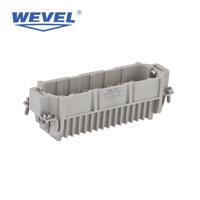 Insert de connecteur de signal et d'alimentation rectangulaire robuste IP65 m&acirc;le/femelle