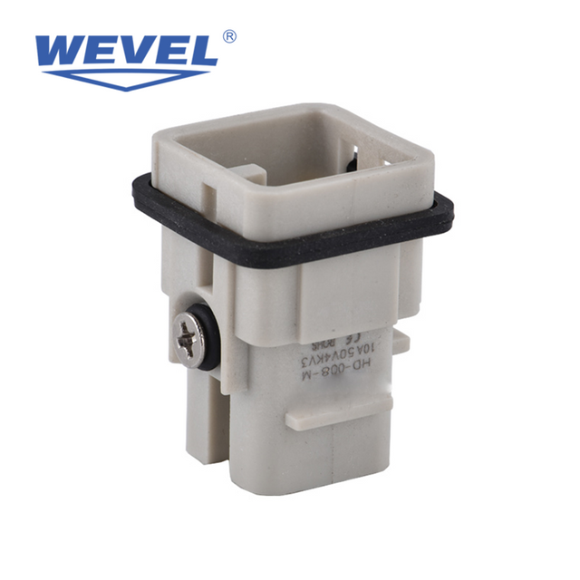 Durable IP65 Waterproof Rectangular Heavy Duty Connector Male Female Insert